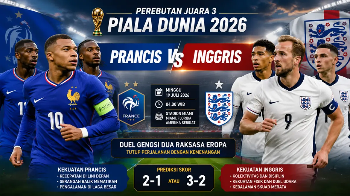 Prediksi Prancis vs Inggris: Adu Taktik di Semifinal Piala Dunia