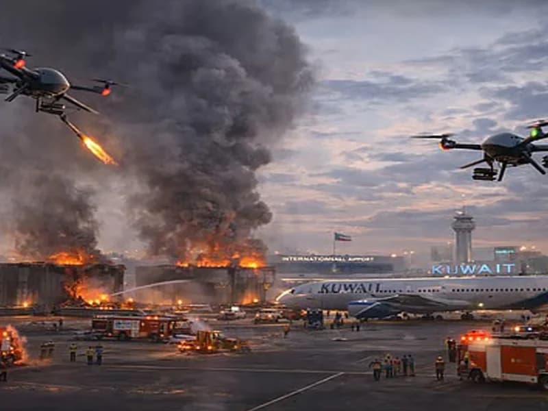 Iran Hantam Kuwait! Tanki Bahan Bakar Militer AS Luluh Lantak, Ketegangan Melonjak