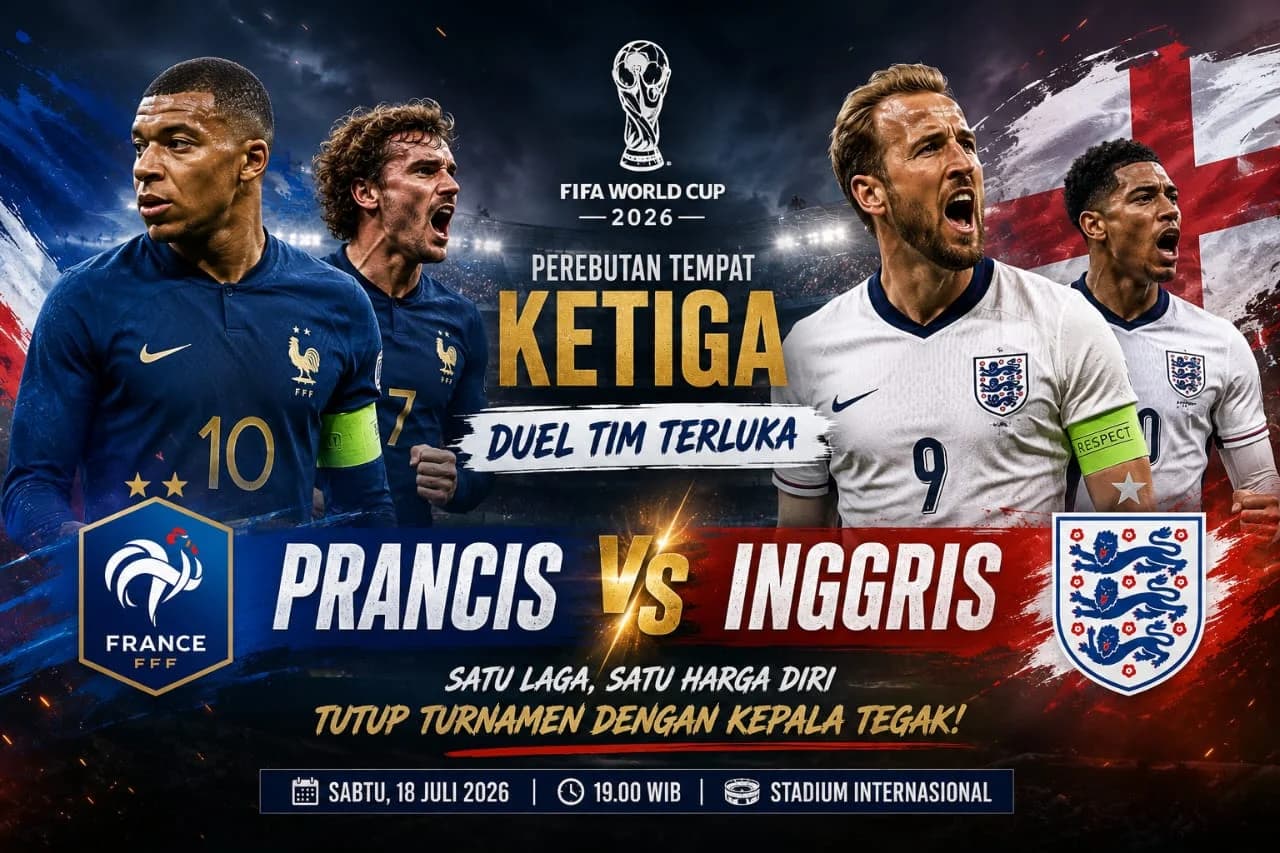 Prediksi Prancis vs Inggris di Piala Dunia 2026: Medali Perunggu dan Ambisi Mbappé